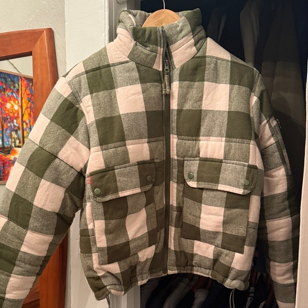 Urban Outfitters Green Plaid Jacket